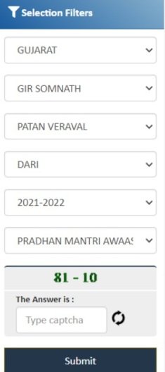 PM Awas Yojana Gujarat List