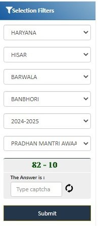 PM Awas Yojana Haryana List